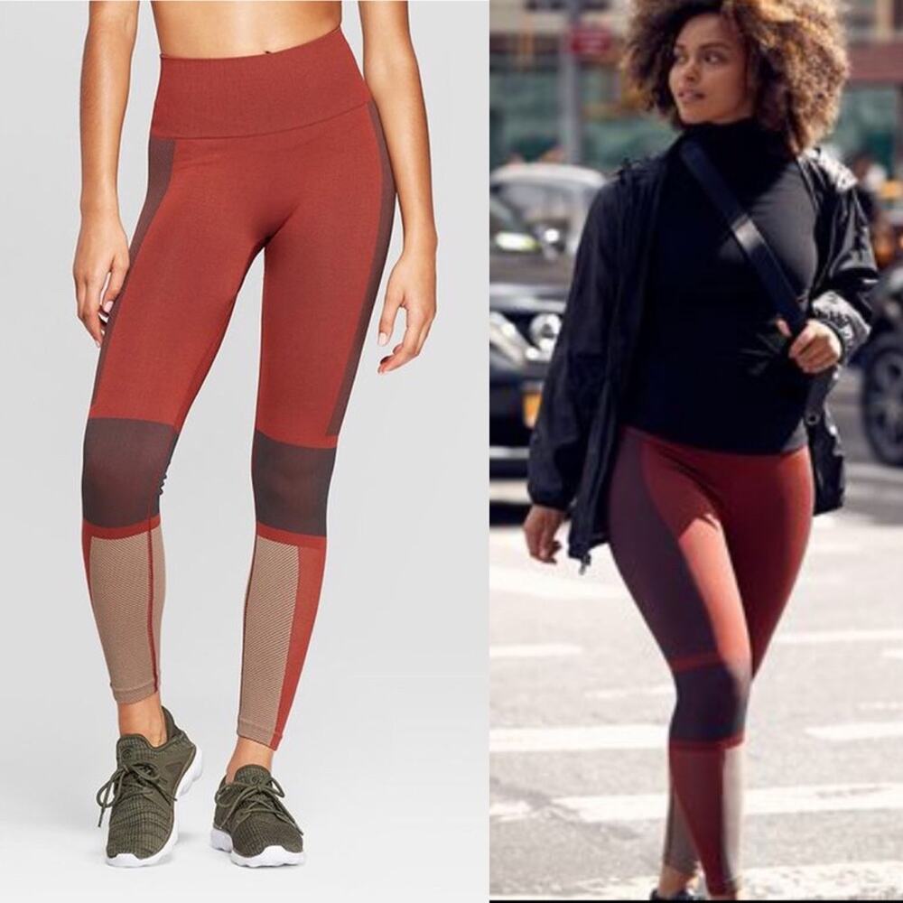 Joy Lab High Waisted 7/8 Seamless Leggings Brown